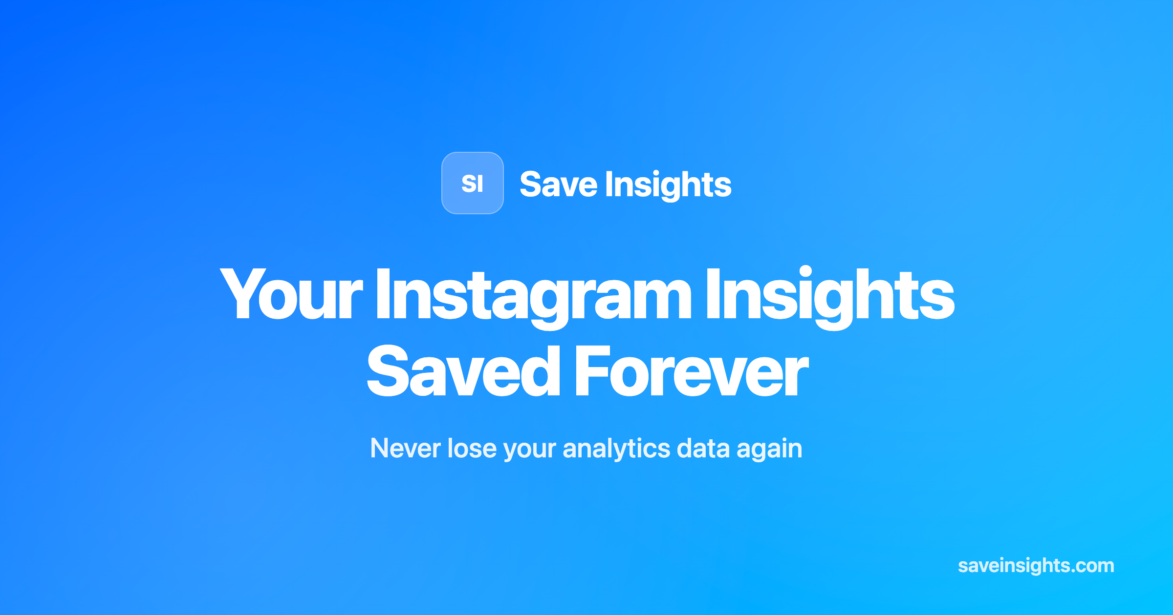 Save Insights - Never Lose Your Instagram Insights